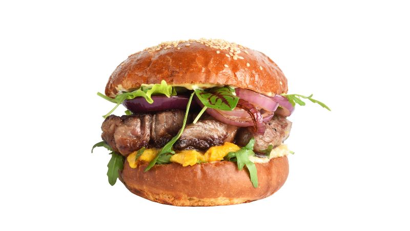medium-rare burger